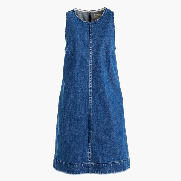 j crew denim shift dress